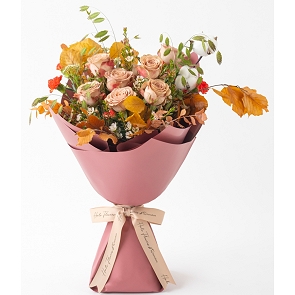 HLB084 ALBA復古玫瑰花束 ( 8枝玫瑰 )